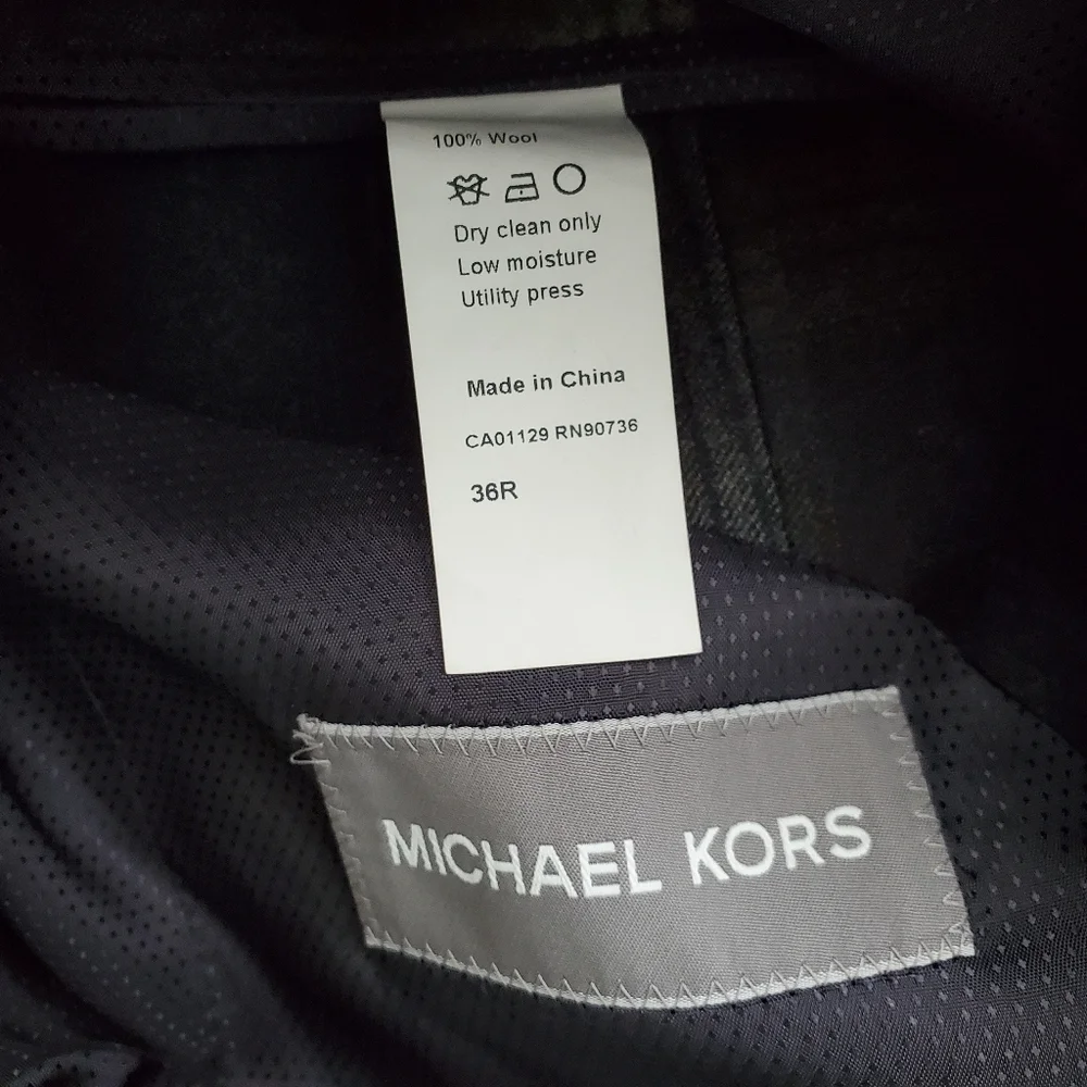 NEW Michael Kors Mens Plaid Sportcoat Jacket